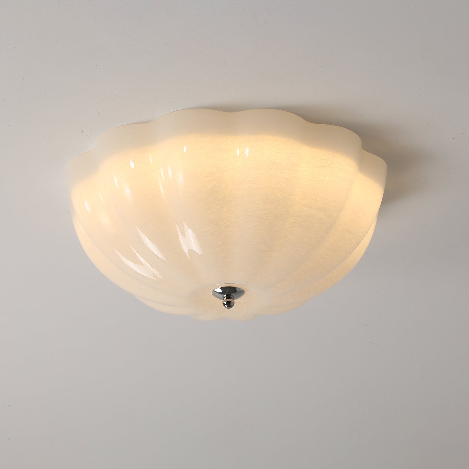 Uphaara Modern Minimalist Opal Shell Glass Ceiling Lamp - Letslighting