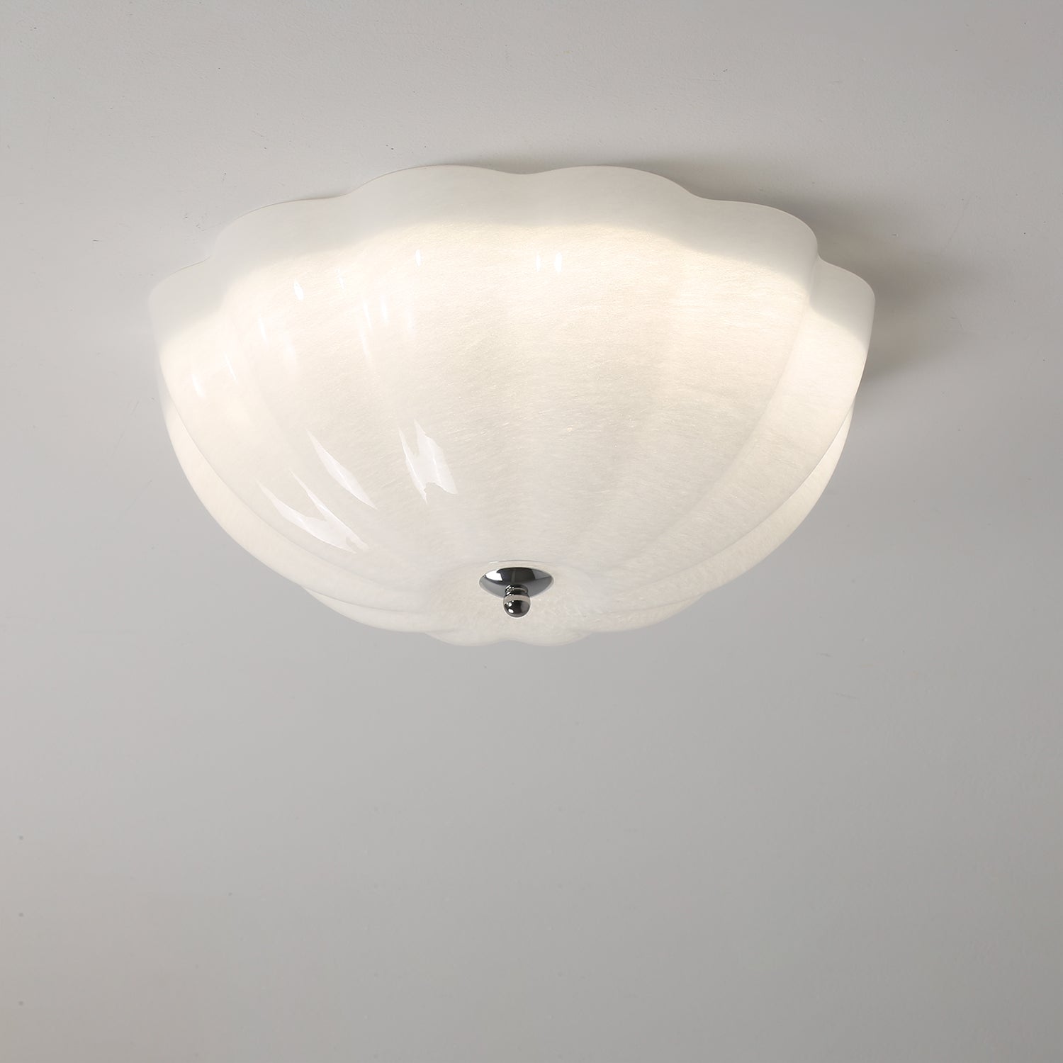 Uphaara Modern Minimalist Opal Shell Glass Ceiling Lamp - Letslighting