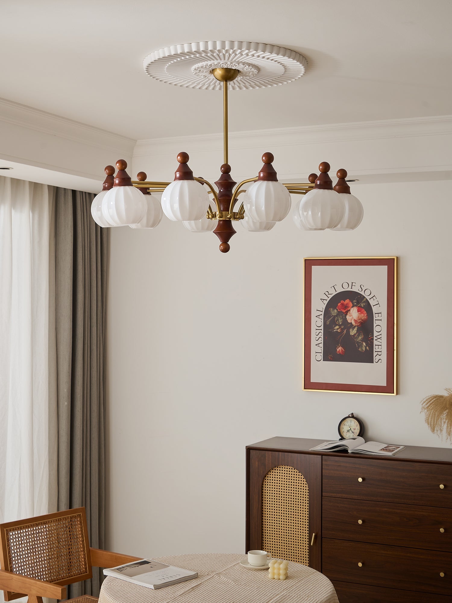 Lustra Chandelier Blossom with Glass Shades - Letslighting