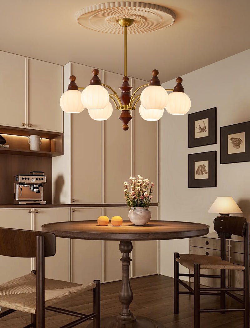 Lustra Chandelier Blossom with Glass Shades - Letslighting