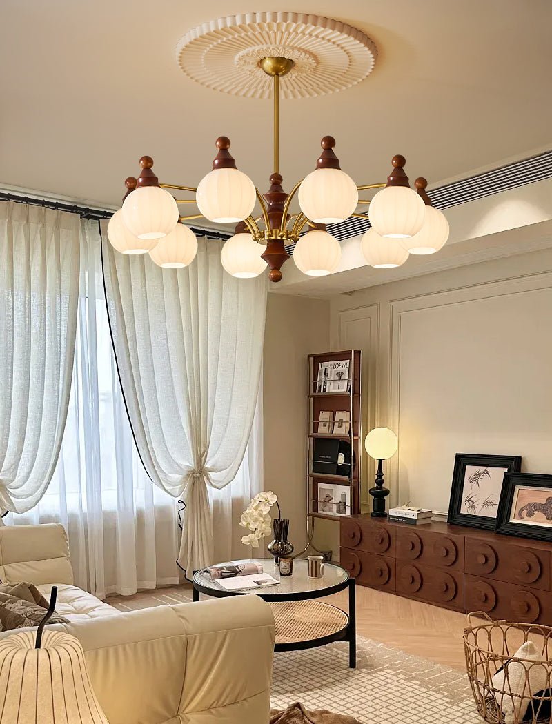 Lustra Chandelier Blossom with Glass Shades - Letslighting