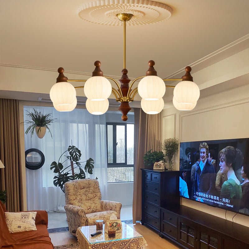 Lustra Chandelier Blossom with Glass Shades - Letslighting