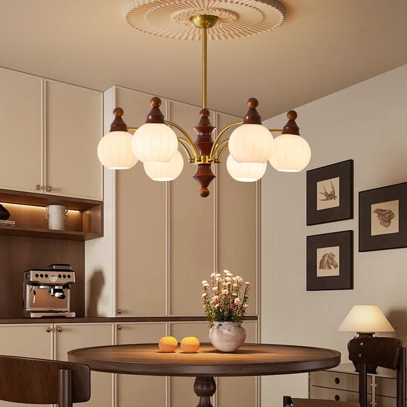 Lustra Chandelier Blossom with Glass Shades - Letslighting