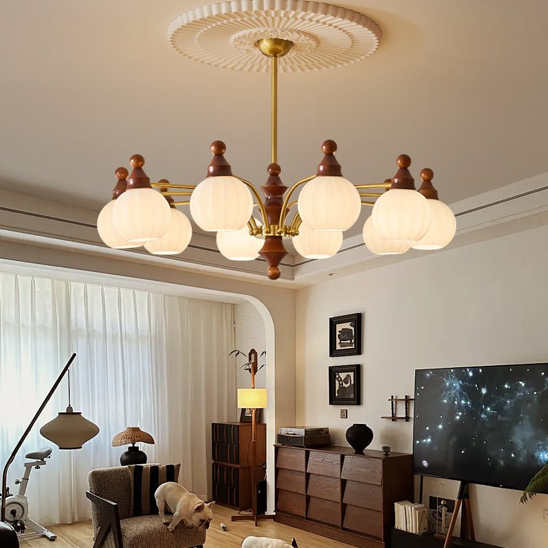 Lustra Chandelier Blossom with Glass Shades - Letslighting