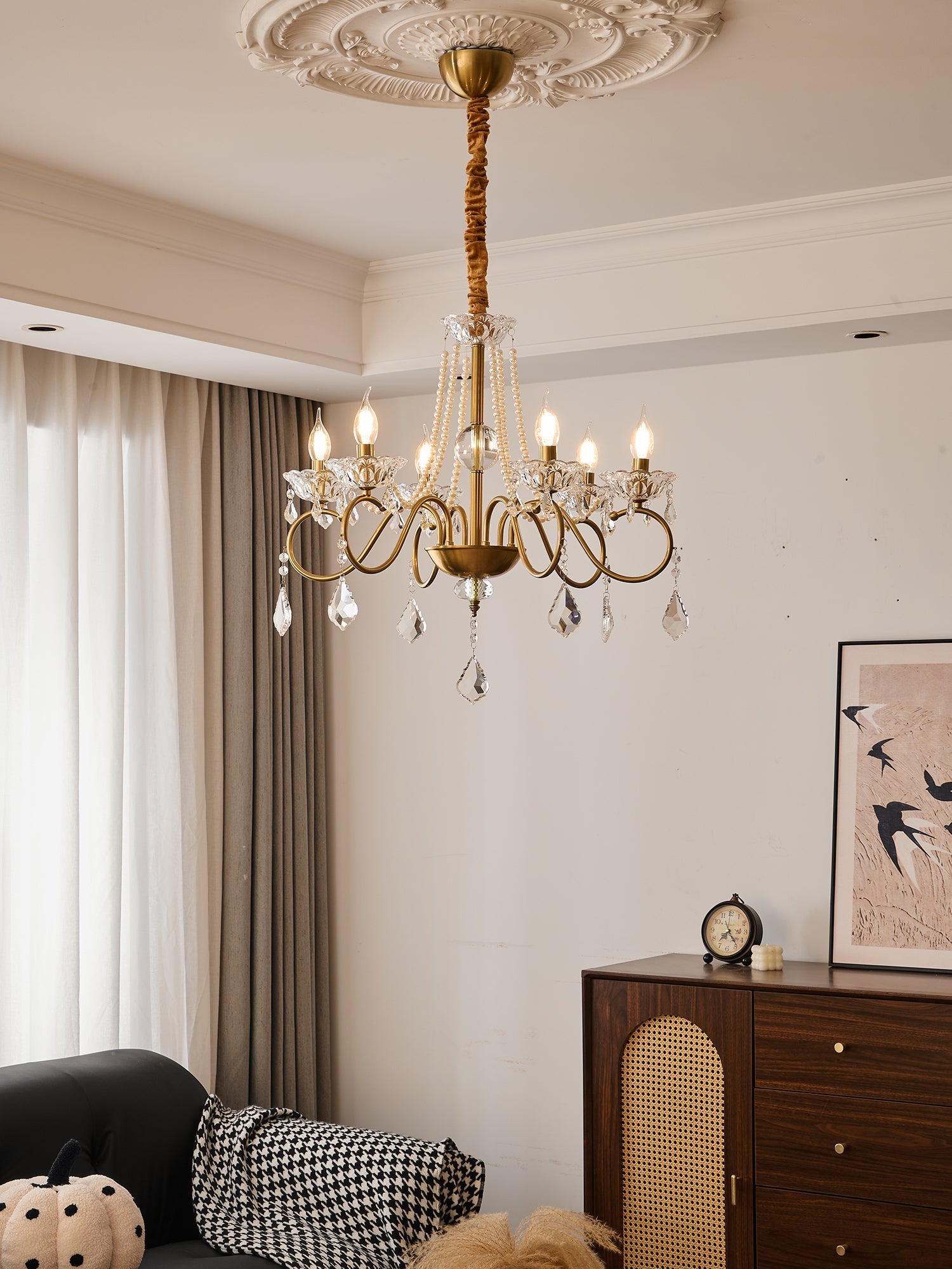 Velaeyra Postmodern Luxury Pearl Crystal Chandelier - Letslighting
