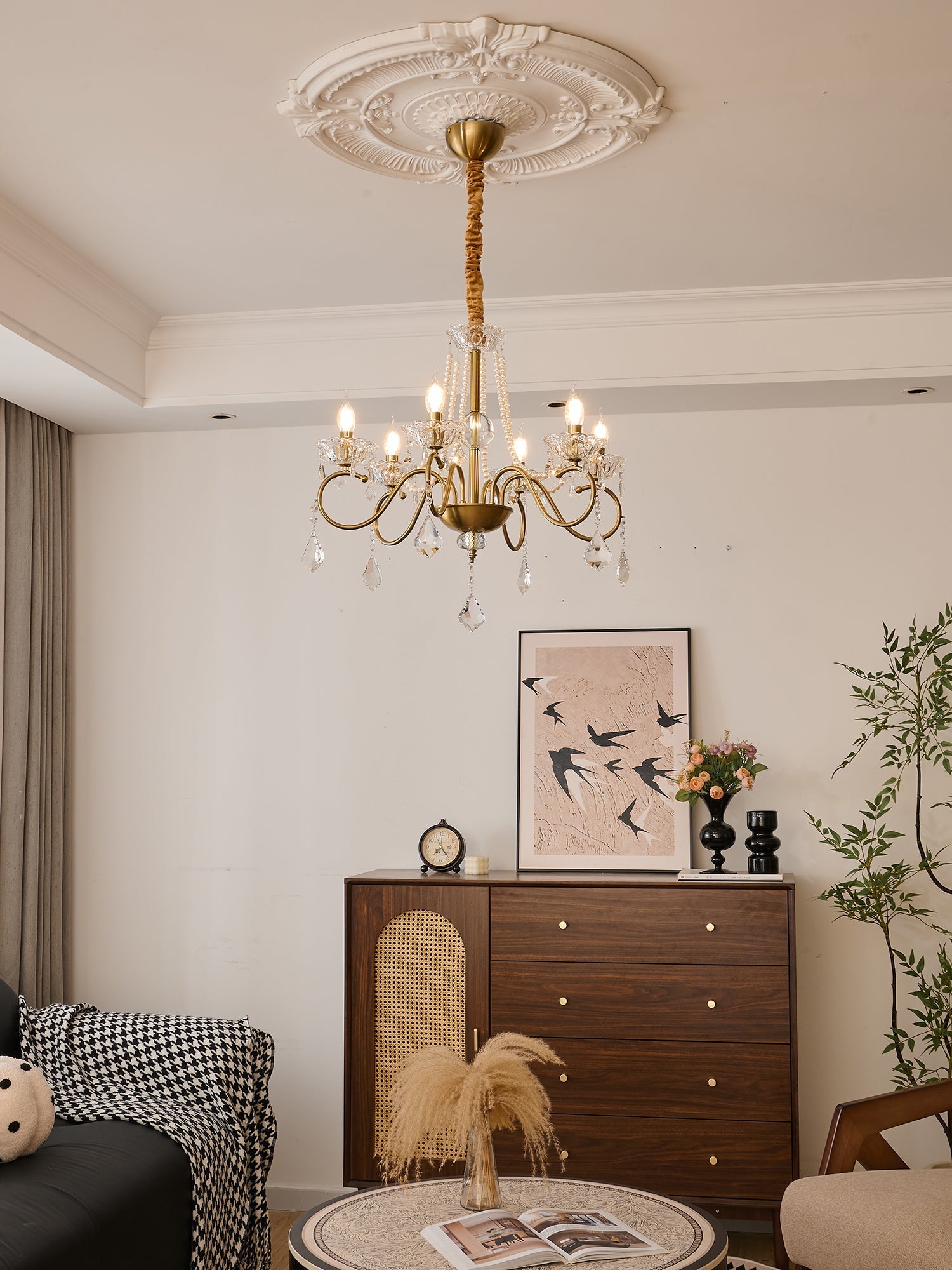 Velaeyra Postmodern Luxury Pearl Crystal Chandelier - Letslighting