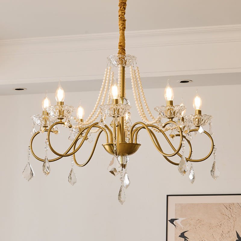Velaeyra Postmodern Luxury Pearl Crystal Chandelier - Letslighting