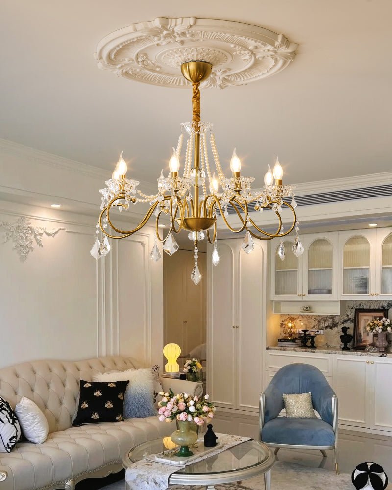 Velaeyra Postmodern Luxury Pearl Crystal Chandelier - Letslighting