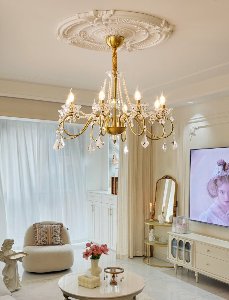Velaeyra Postmodern Luxury Pearl Crystal Chandelier - Letslighting