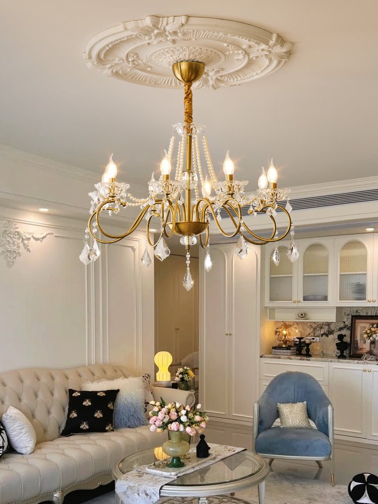Velaeyra Postmodern Luxury Pearl Crystal Chandelier - Letslighting