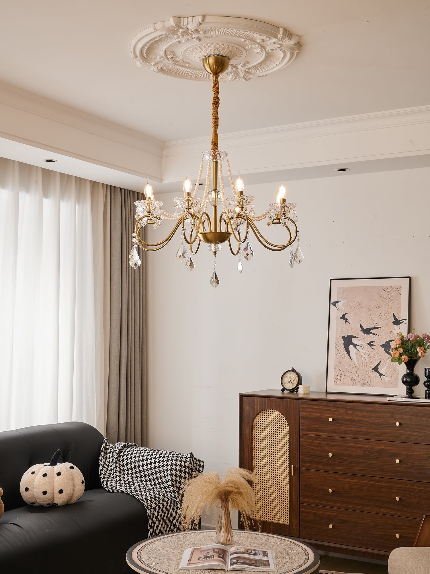Velaeyra Postmodern Luxury Pearl Crystal Chandelier - Letslighting