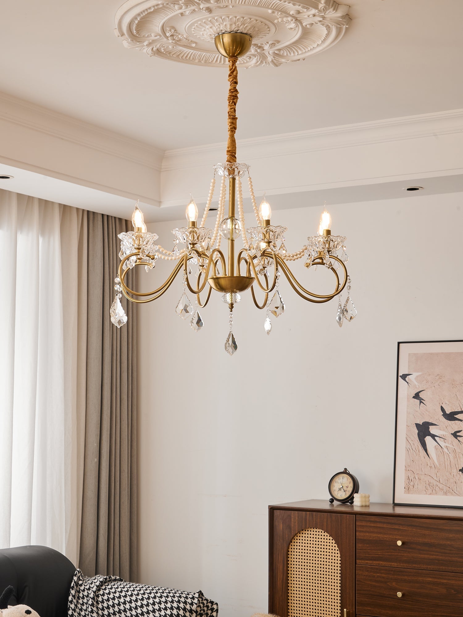 Velaeyra Postmodern Luxury Pearl Crystal Chandelier - Letslighting