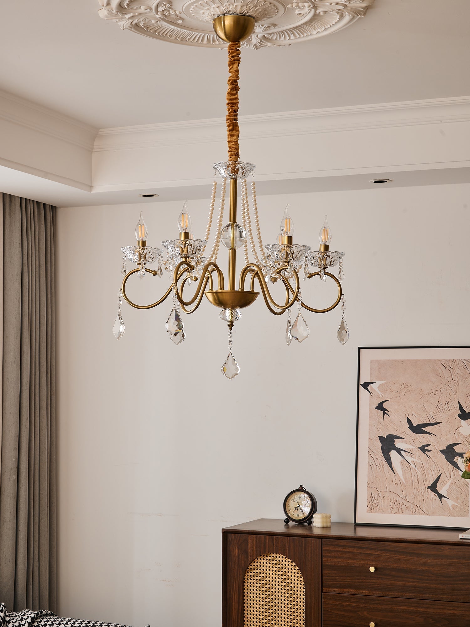 Velaeyra Postmodern Luxury Pearl Crystal Chandelier - Letslighting