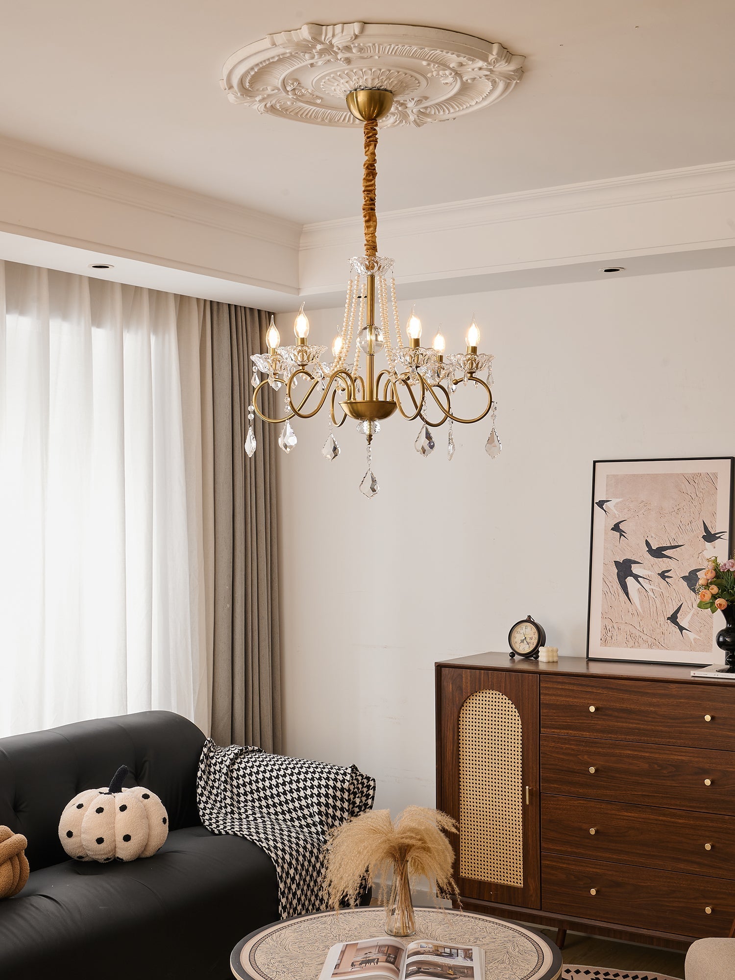 Velaeyra Postmodern Luxury Pearl Crystal Chandelier - Letslighting