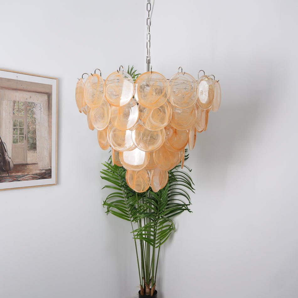 Aurora Chandelier Murano Glass Disc Classic - Letslighting