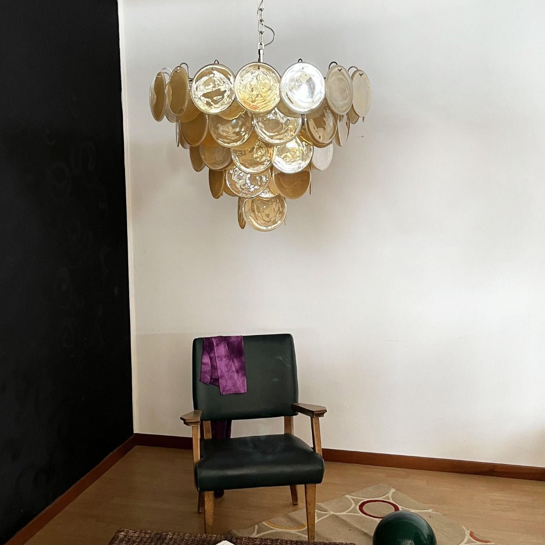 Aurora Chandelier Murano Glass Disc Classic - Letslighting