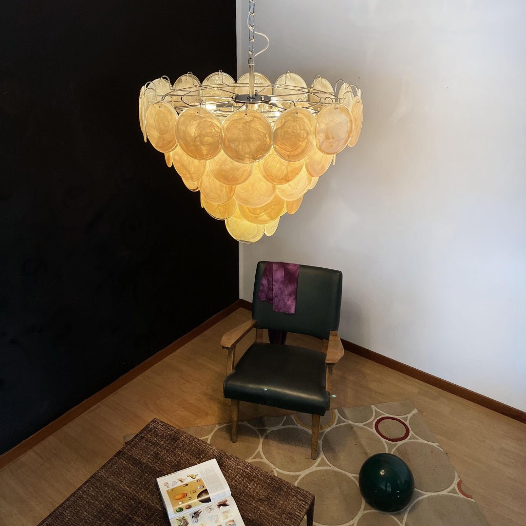Aurora Chandelier Murano Glass Disc Classic - Letslighting
