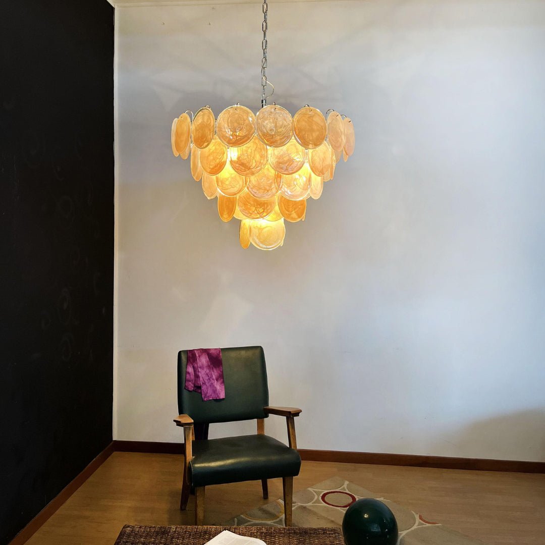 Aurora Chandelier Murano Glass Disc Classic - Letslighting