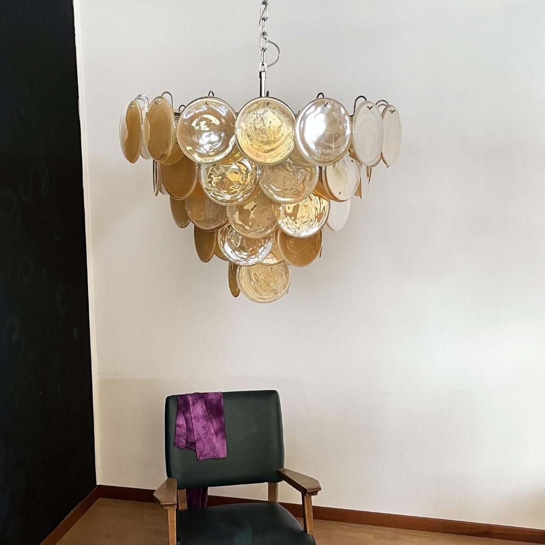 Aurora Chandelier Murano Glass Disc Classic - Letslighting