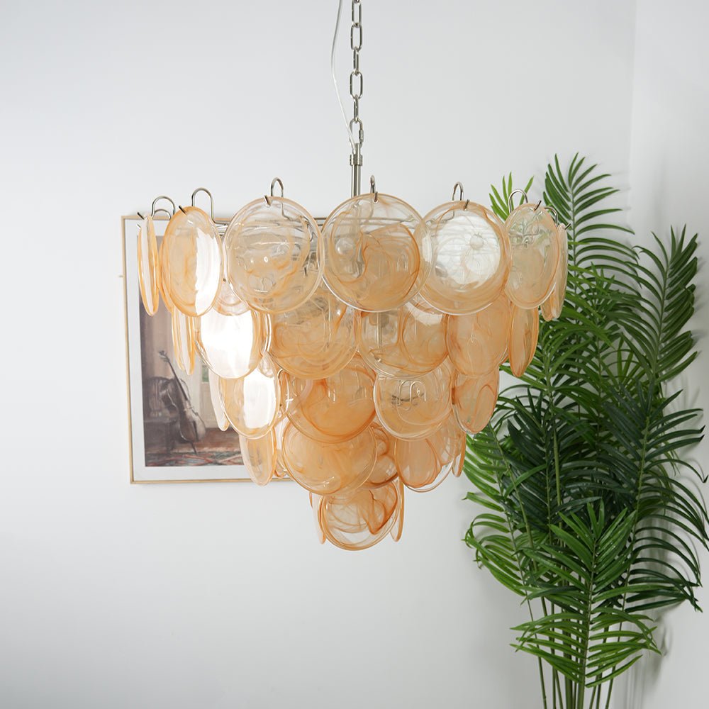 Aurora Chandelier Murano Glass Disc Classic - Letslighting