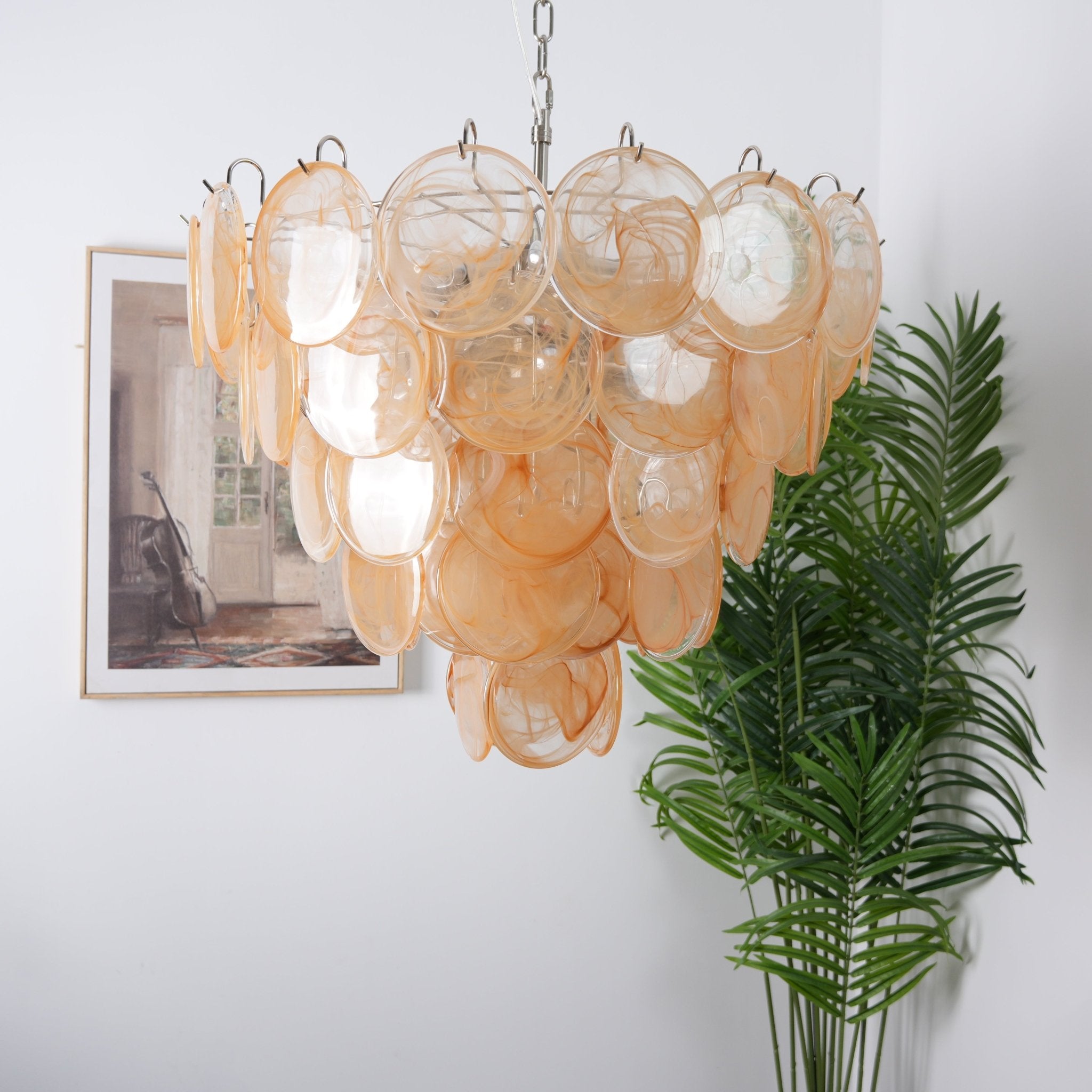 Aurora Chandelier Murano Glass Disc Classic - Letslighting