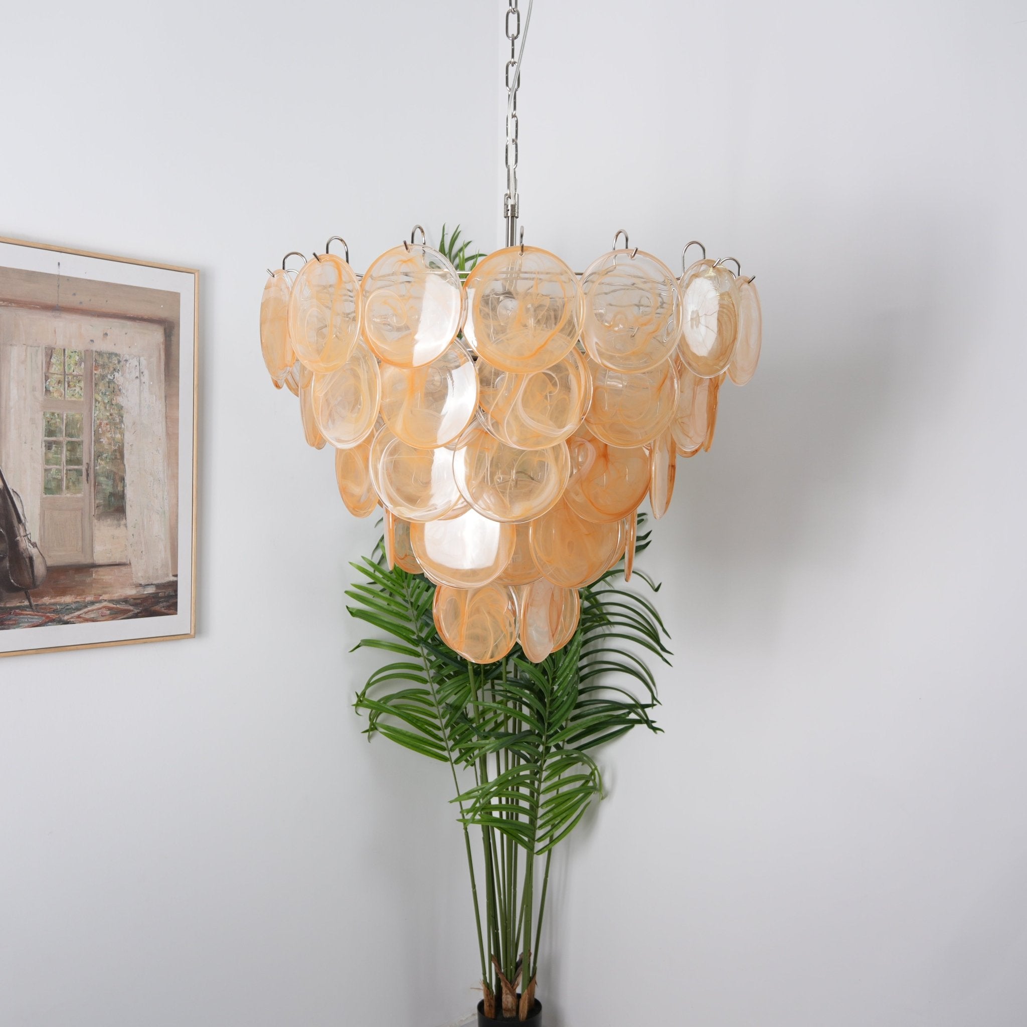 Aurora Chandelier Murano Glass Disc Classic - Letslighting