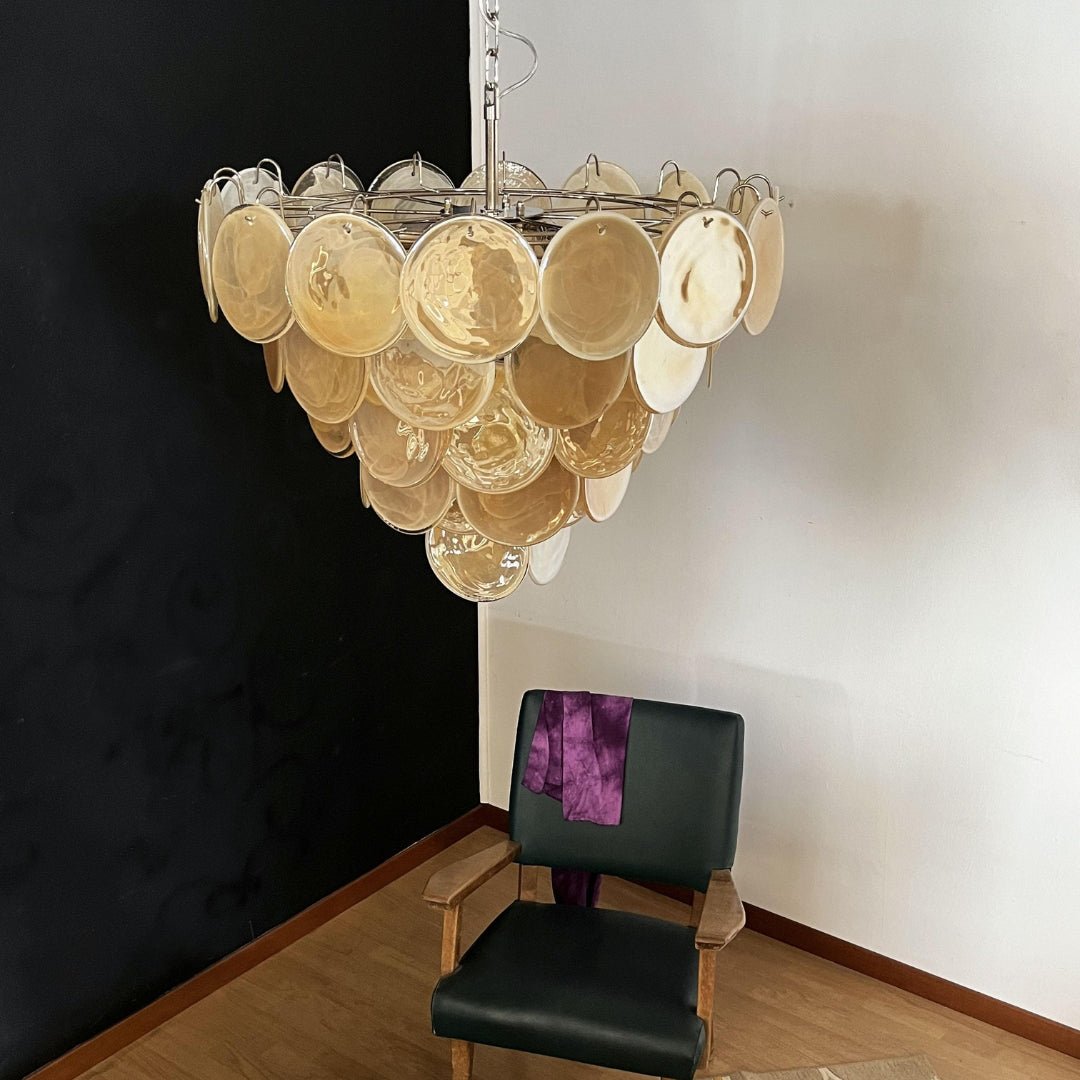 Aurora Chandelier Murano Glass Disc Classic - Letslighting