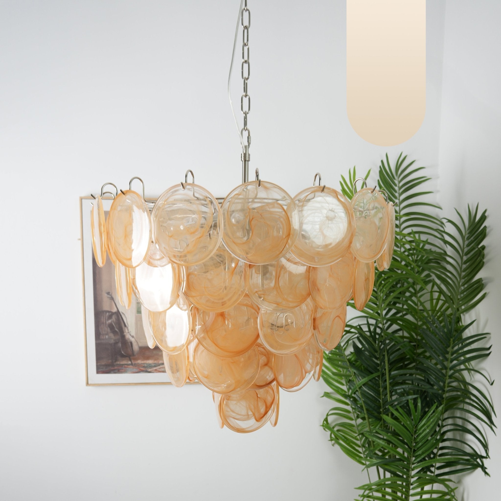 Aurora Chandelier Murano Glass Disc Classic - Letslighting