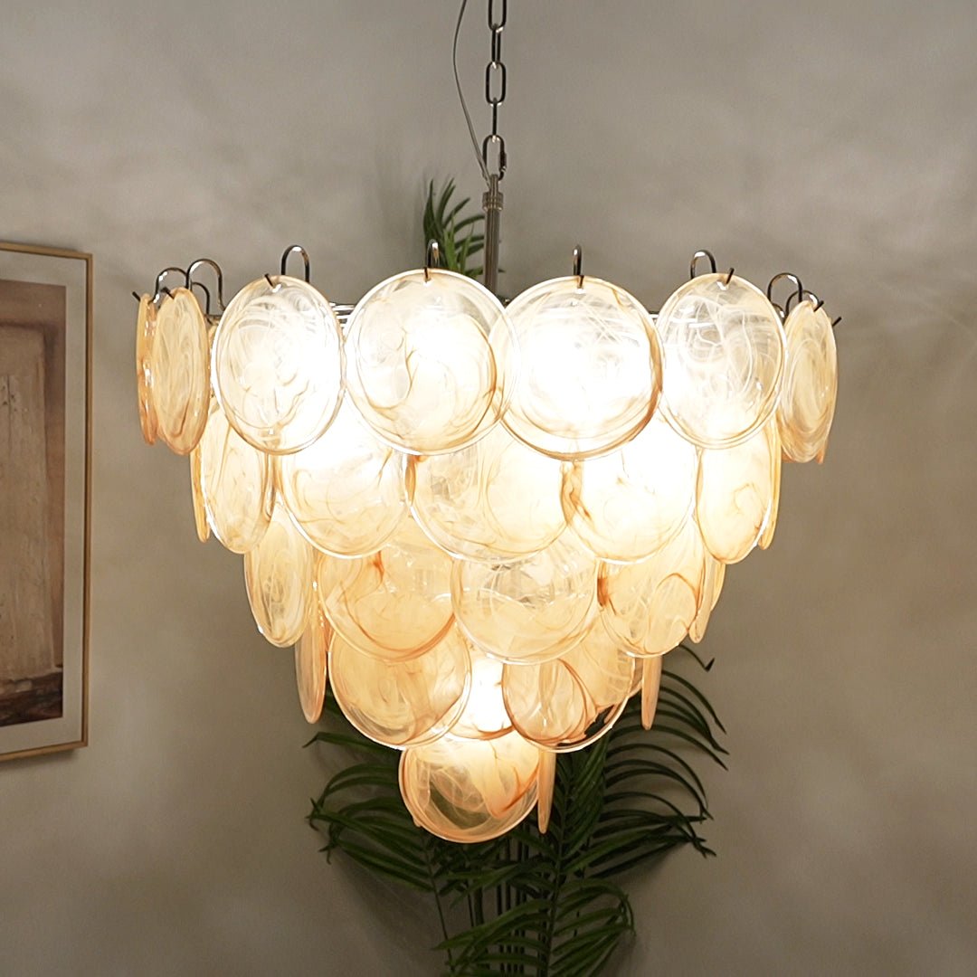 Aurora Chandelier Murano Glass Disc Classic - Letslighting