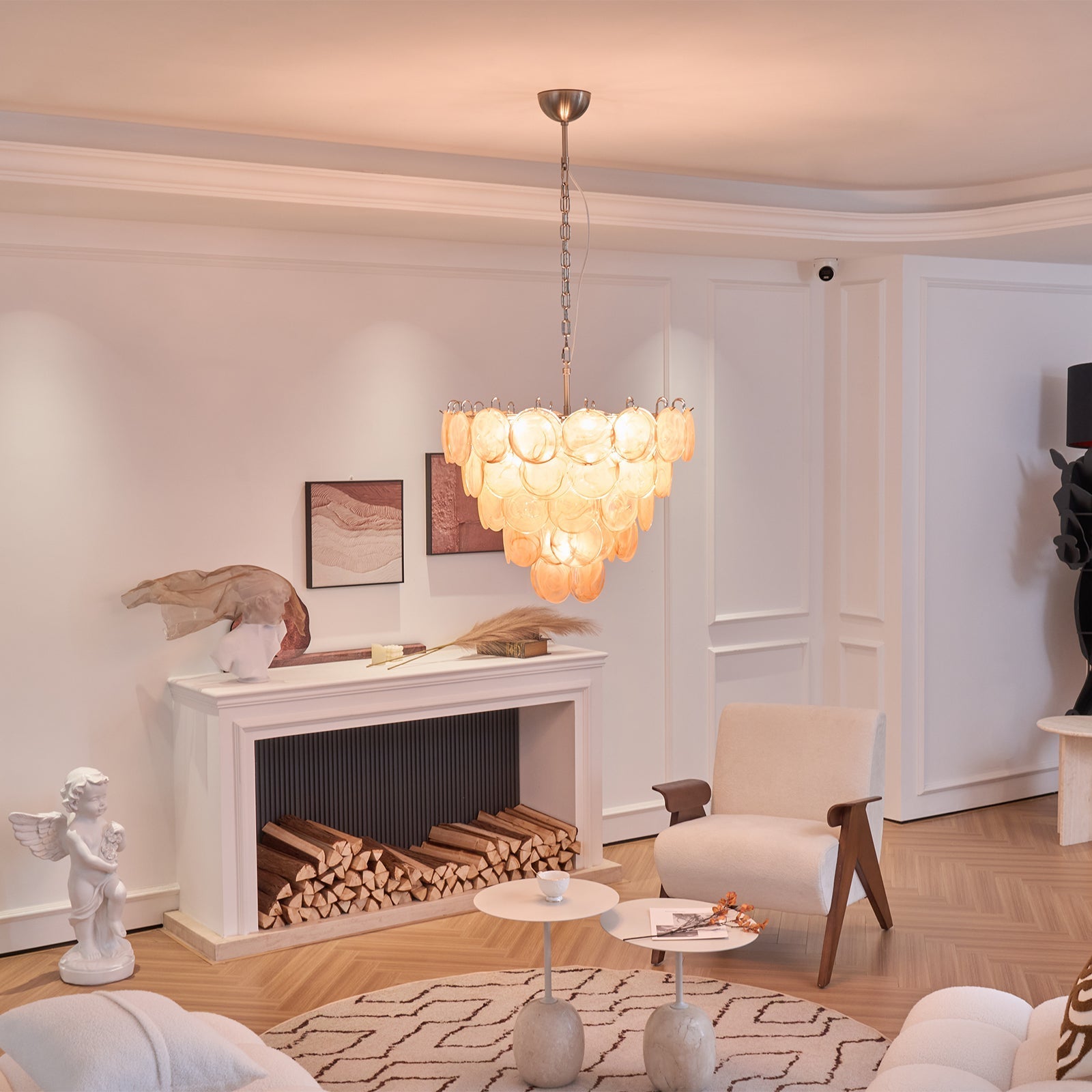 Aurora Chandelier Murano Glass Disc Classic - Letslighting