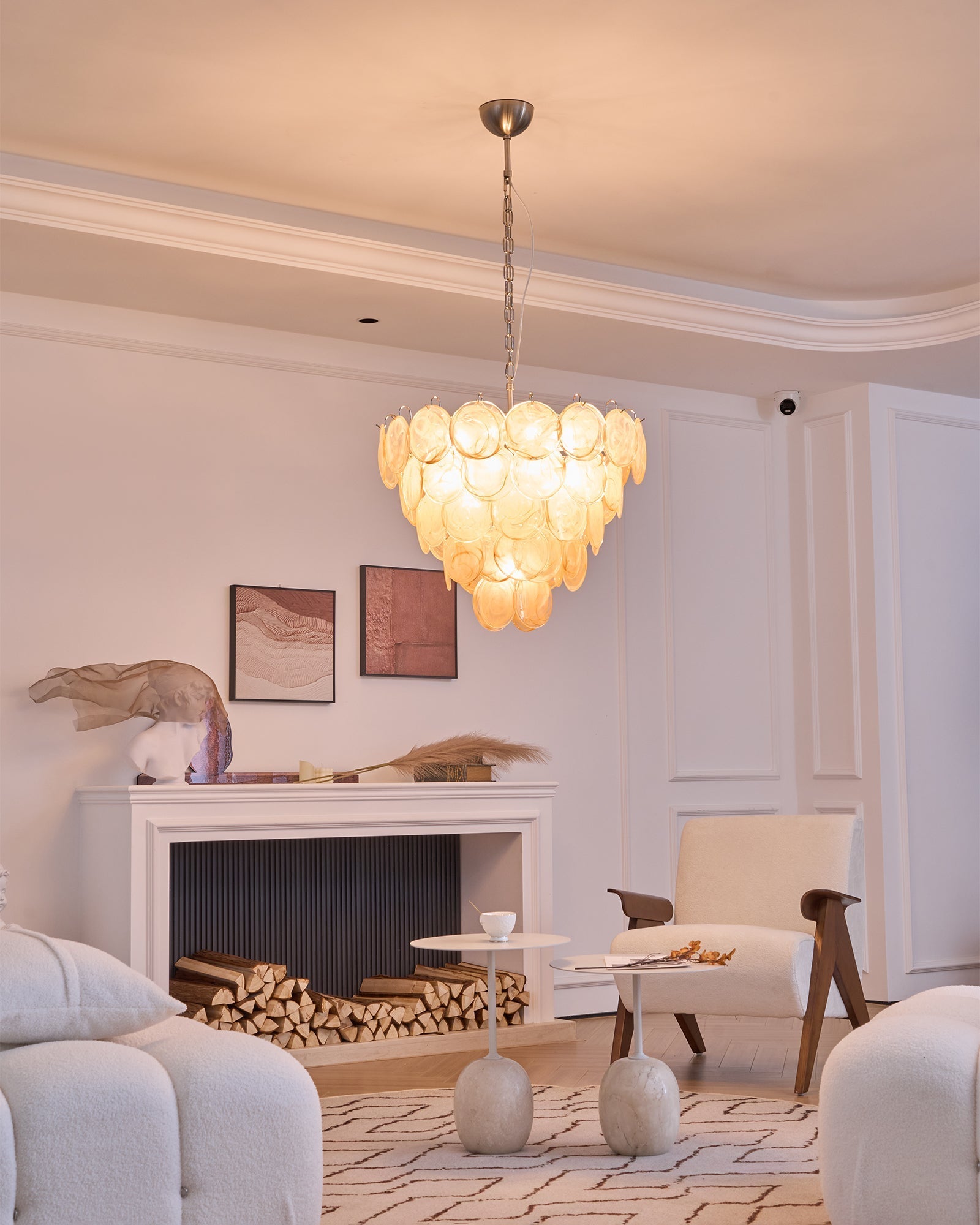 Aurora Chandelier Murano Glass Disc Classic - Letslighting