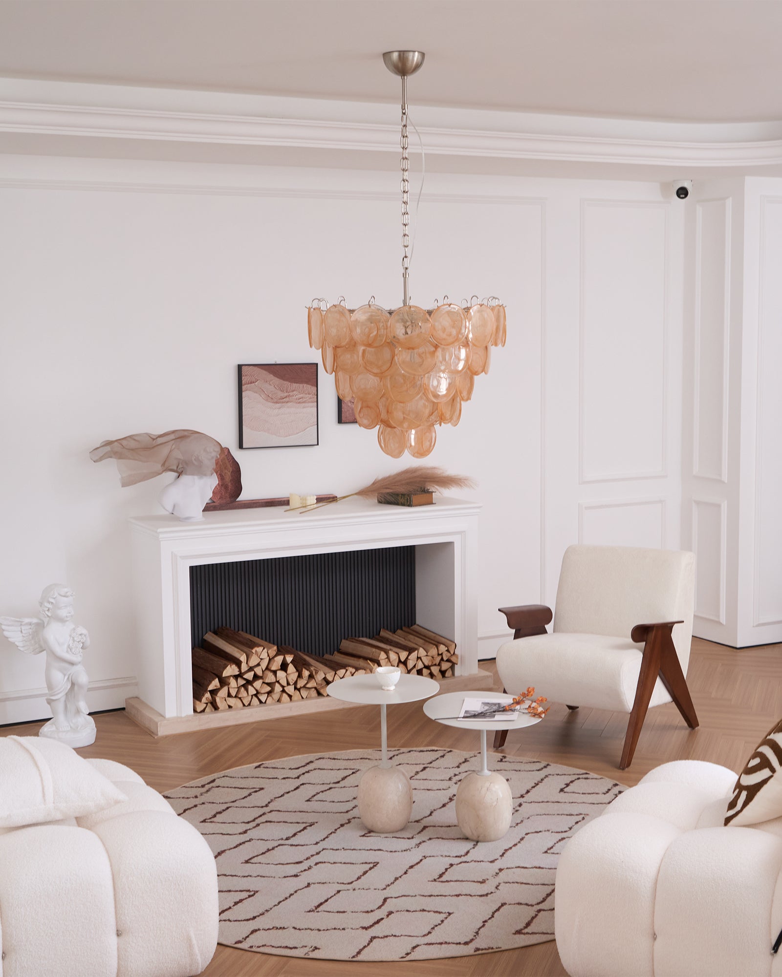Aurora Chandelier Murano Glass Disc Classic - Letslighting