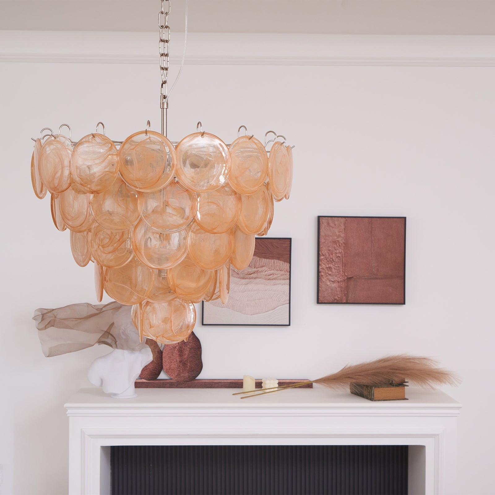 Aurora Chandelier Murano Glass Disc Classic - Letslighting