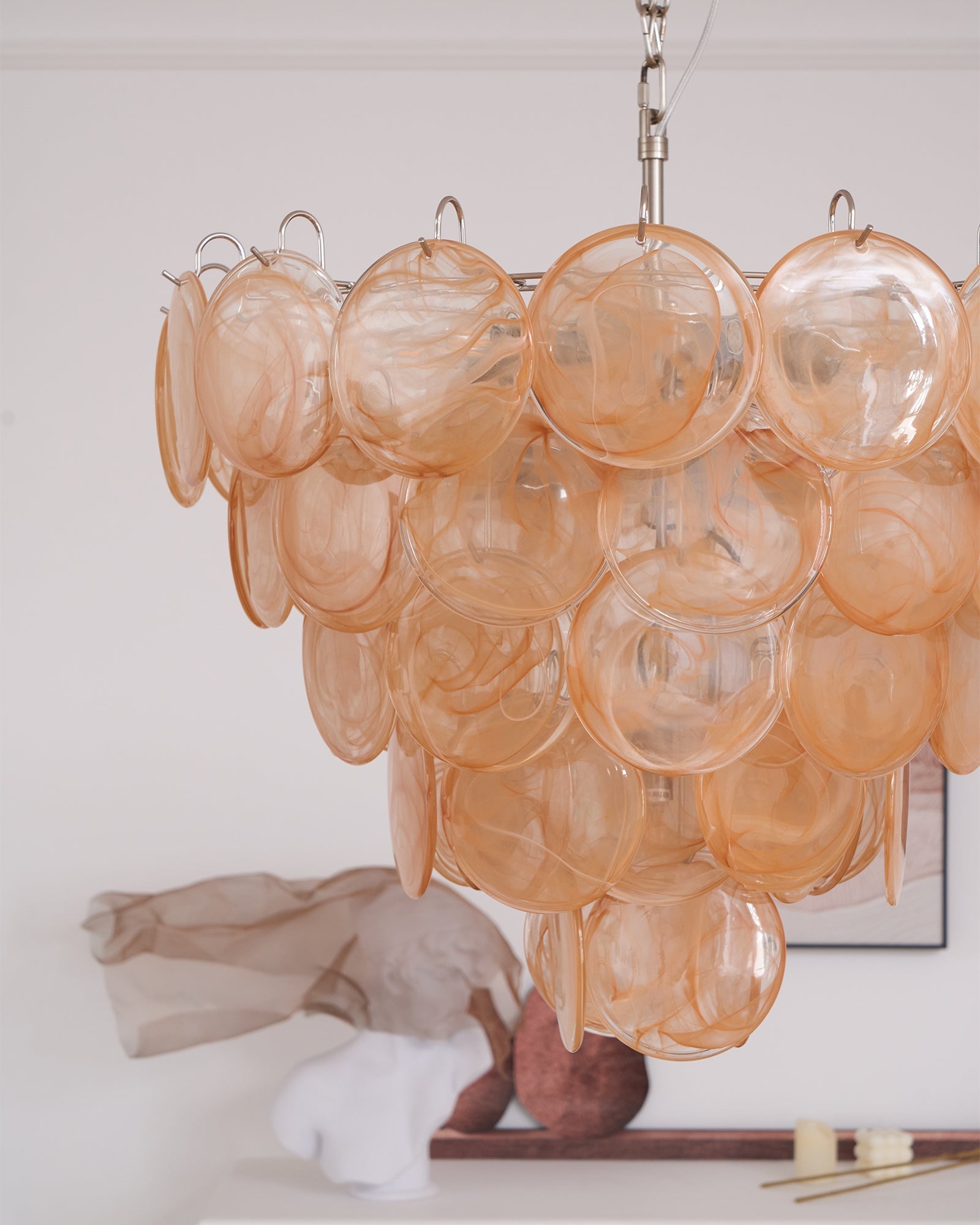 Aurora Chandelier Murano Glass Disc Classic - Letslighting