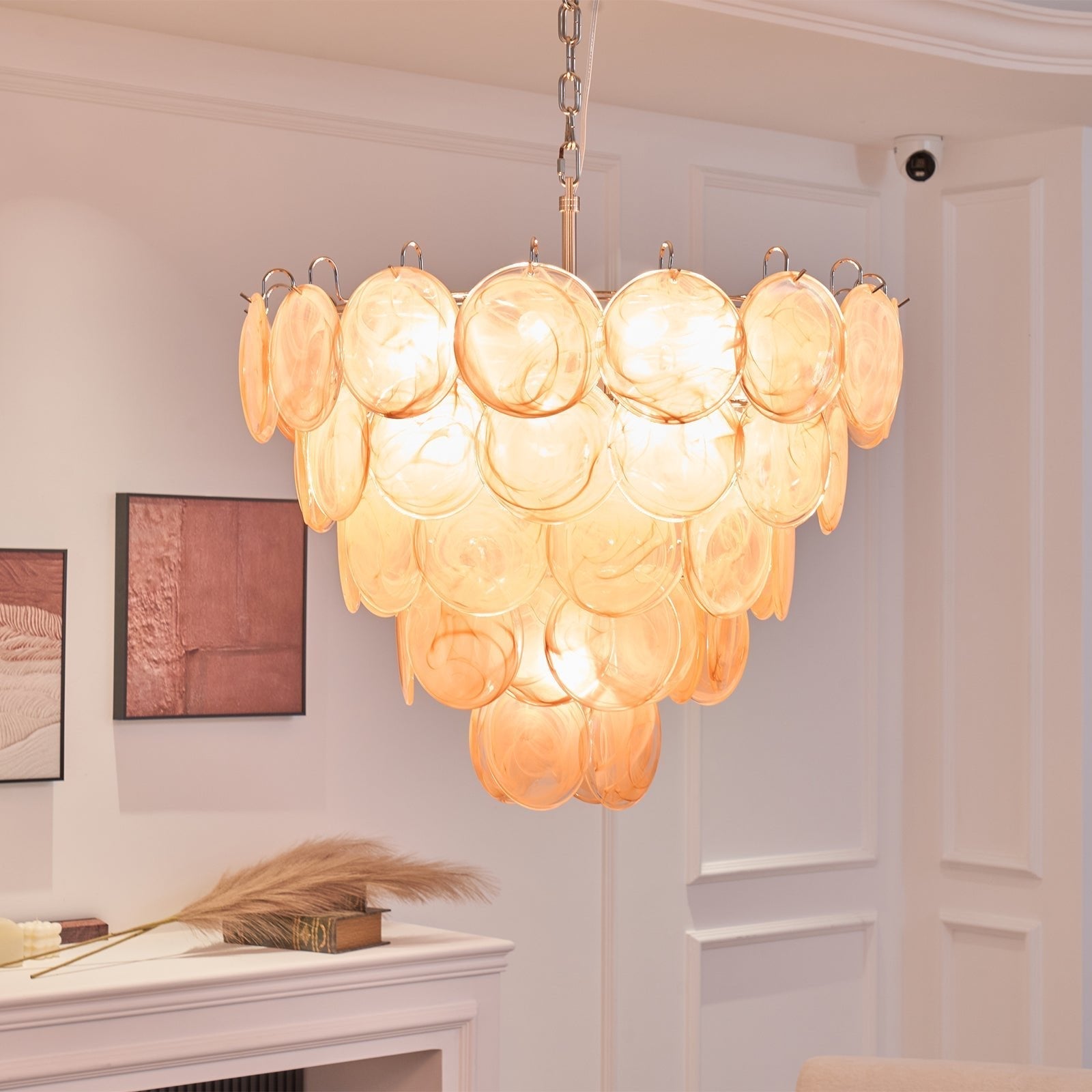 Aurora Chandelier Murano Glass Disc Classic - Letslighting