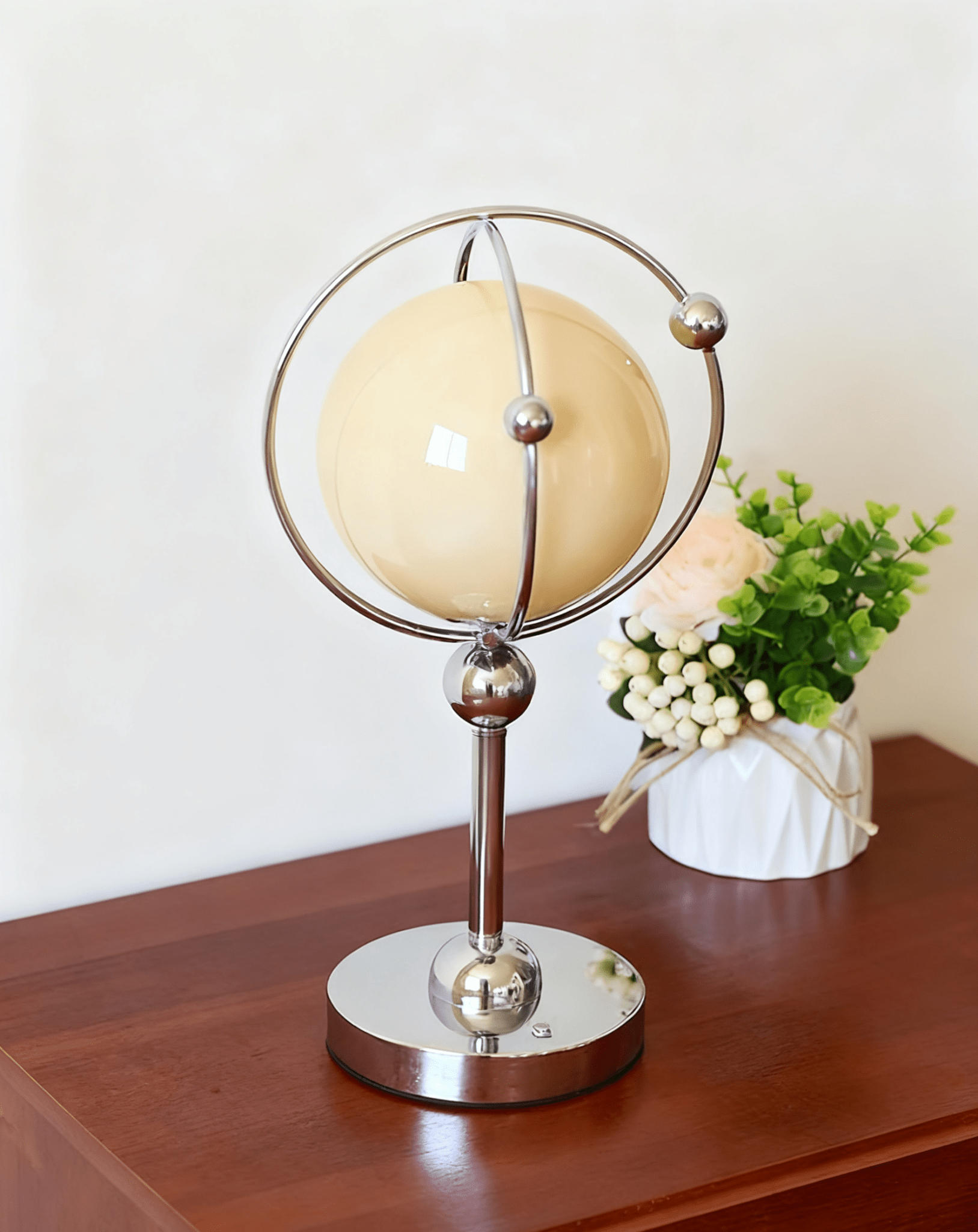 Orb Modern Metal & Glass Table Lamp