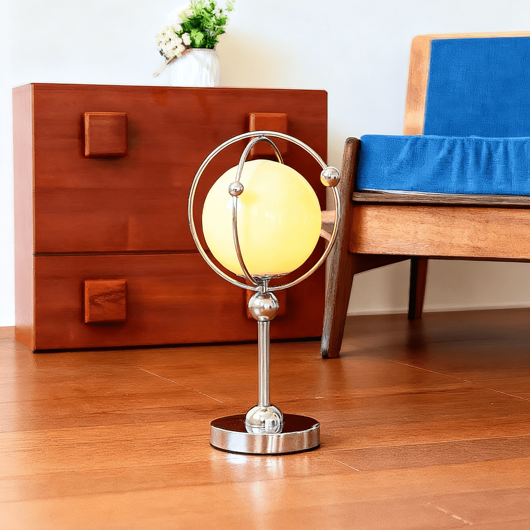 Orb Modern Metal & Glass Table Lamp