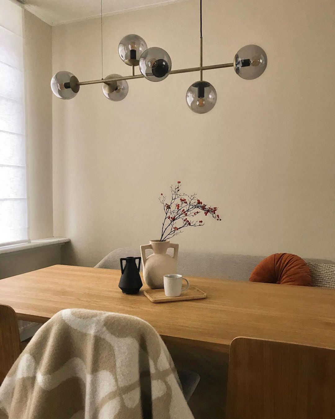 Lustra Pendant Lamp Orb Brass Glass for Living Room - Letslighting