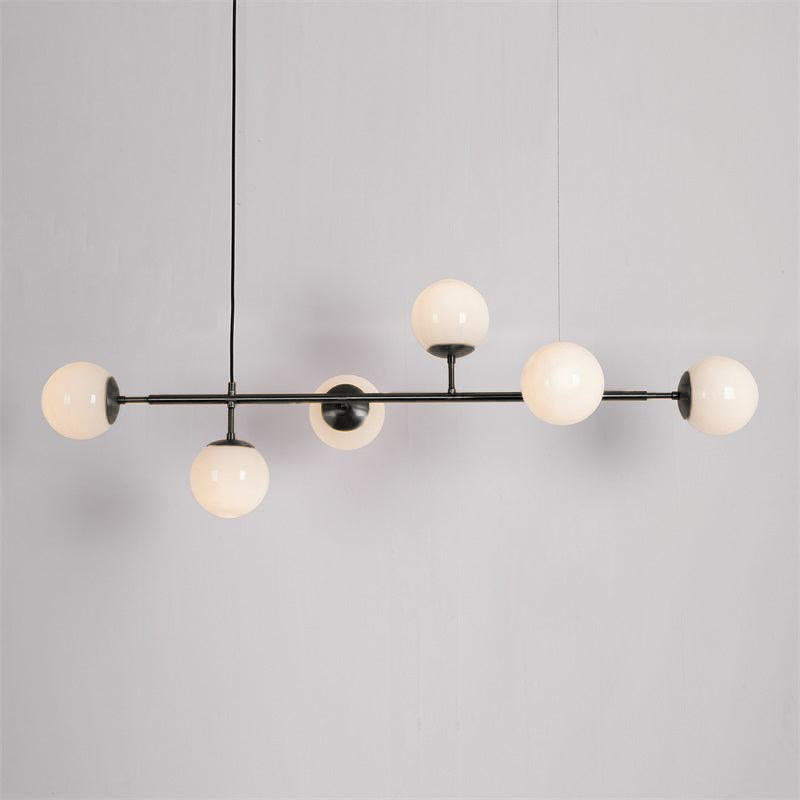 Lustra Pendant Lamp Orb Brass Glass for Living Room - Letslighting