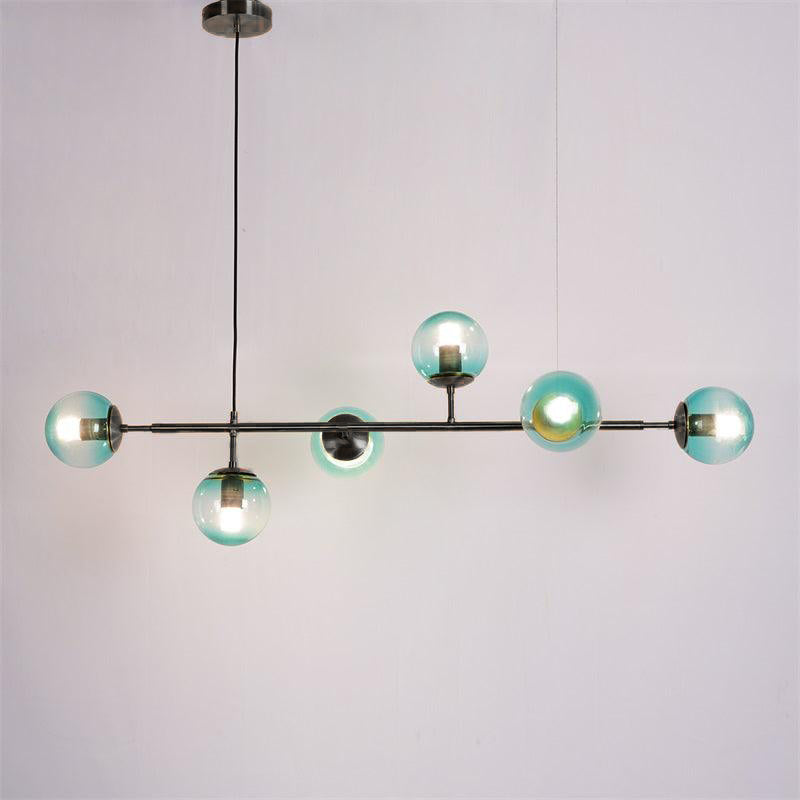 Lustra Pendant Lamp Orb Brass Glass for Living Room - Letslighting
