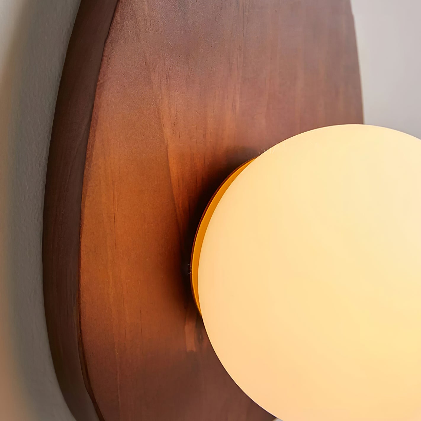 Ephael Premium Nordic Art Walnut Glass Wall Lamp - Letslighting