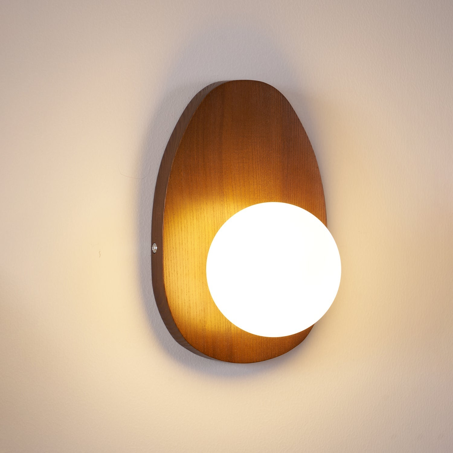 Ephael Premium Nordic Art Walnut Glass Wall Lamp - Letslighting