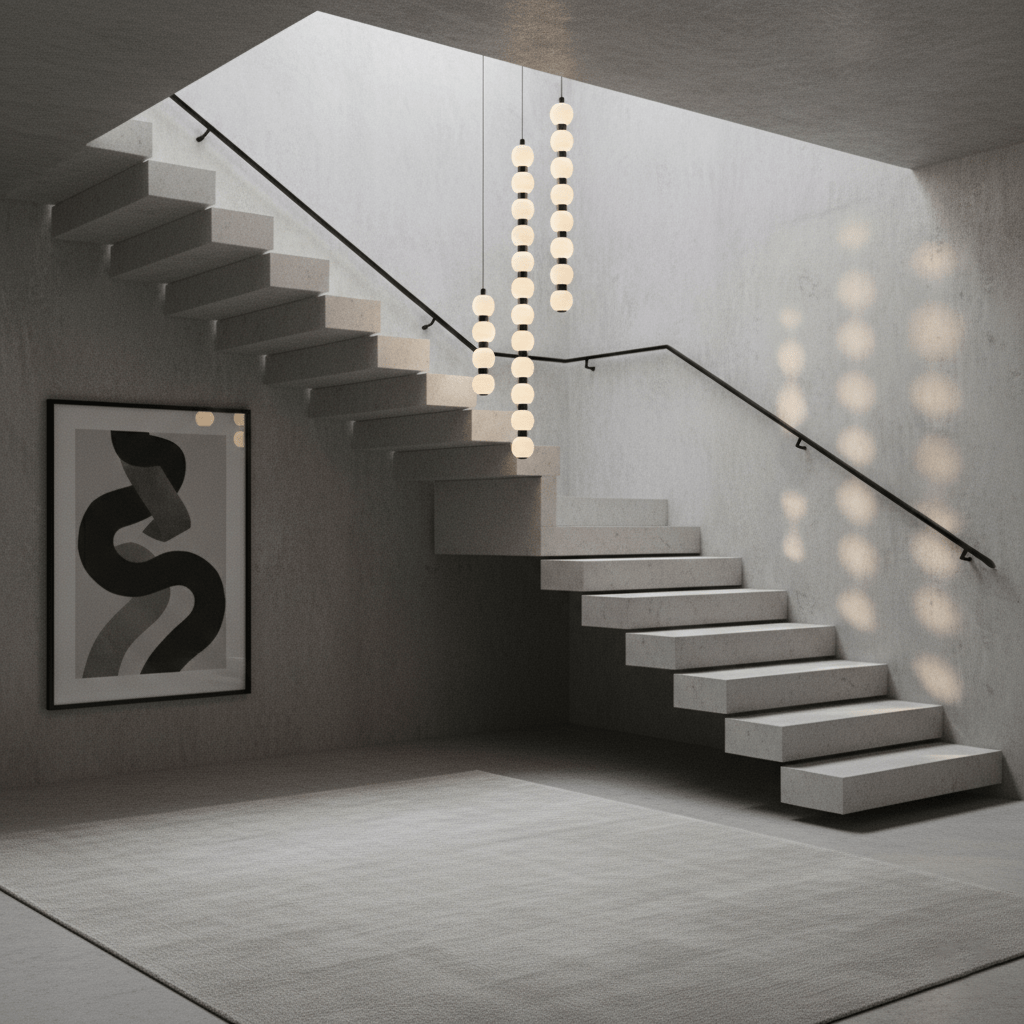 Orbique Modern Metal & Alabaster Pendant Light