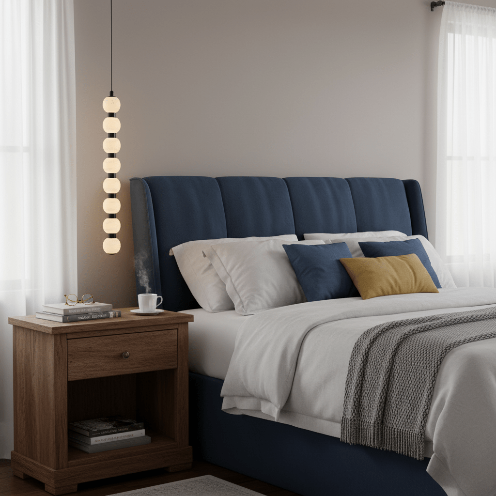 Orbique Modern Metal & Alabaster Pendant Light