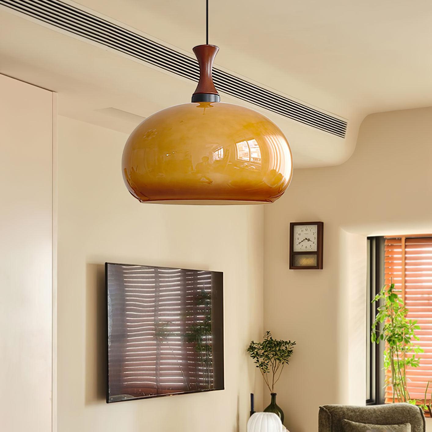 Orbique Modern Minimalist Wood Glass Pendant Lamp - Letslighting