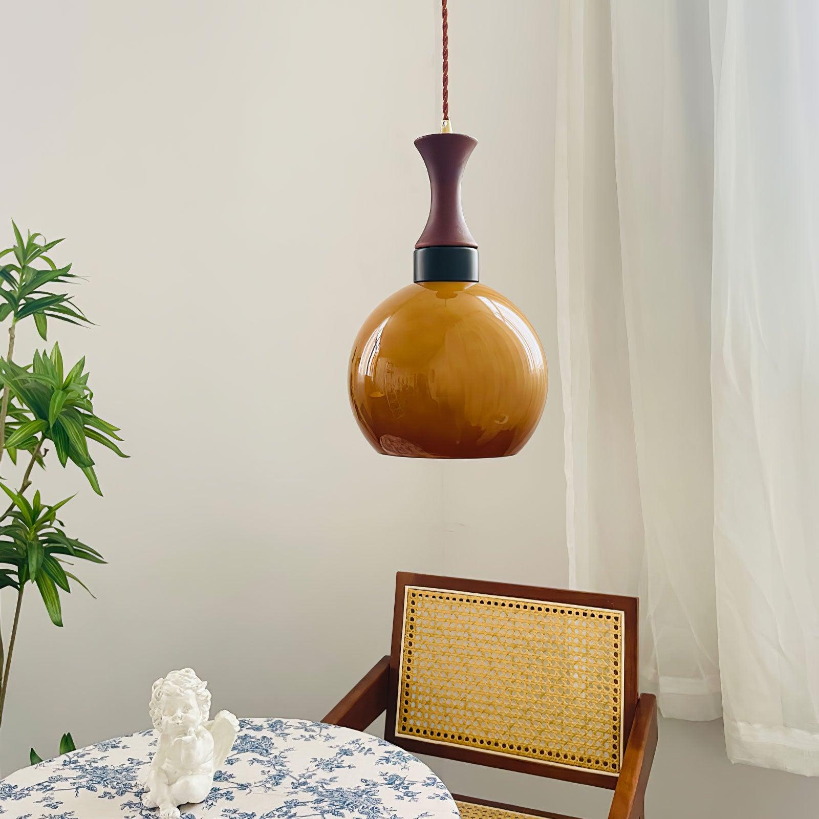 Orbique Modern Minimalist Wood Glass Pendant Lamp - Letslighting