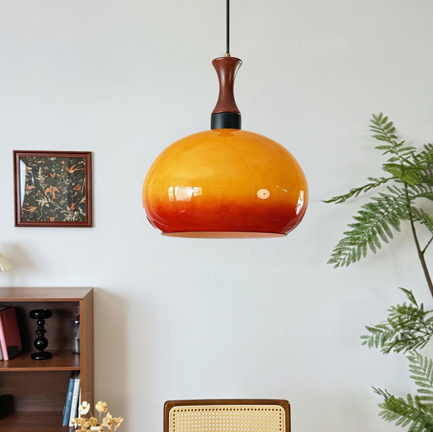 Orbique Modern Minimalist Wood Glass Pendant Lamp - Letslighting