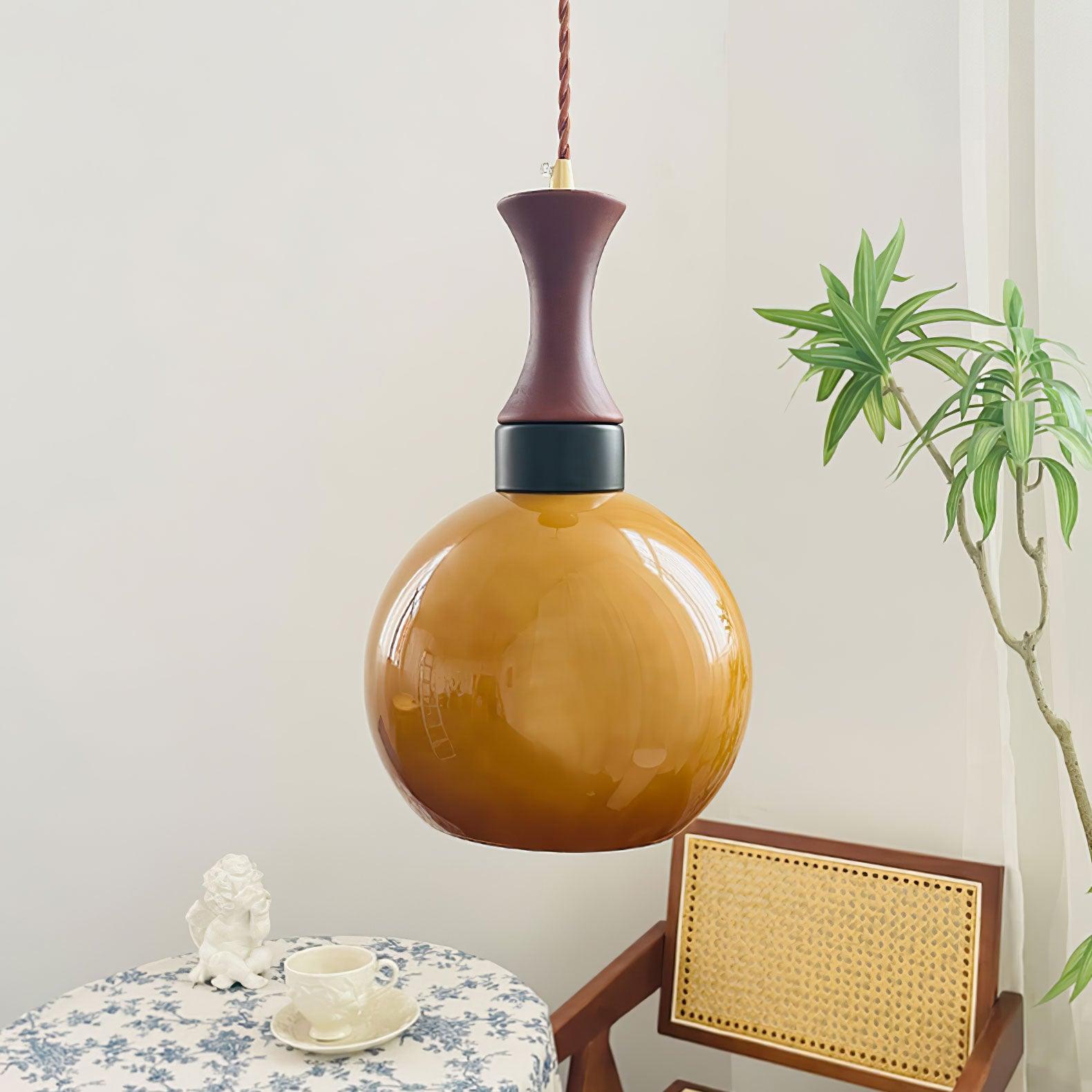 Orbique Modern Minimalist Wood Glass Pendant Lamp - Letslighting