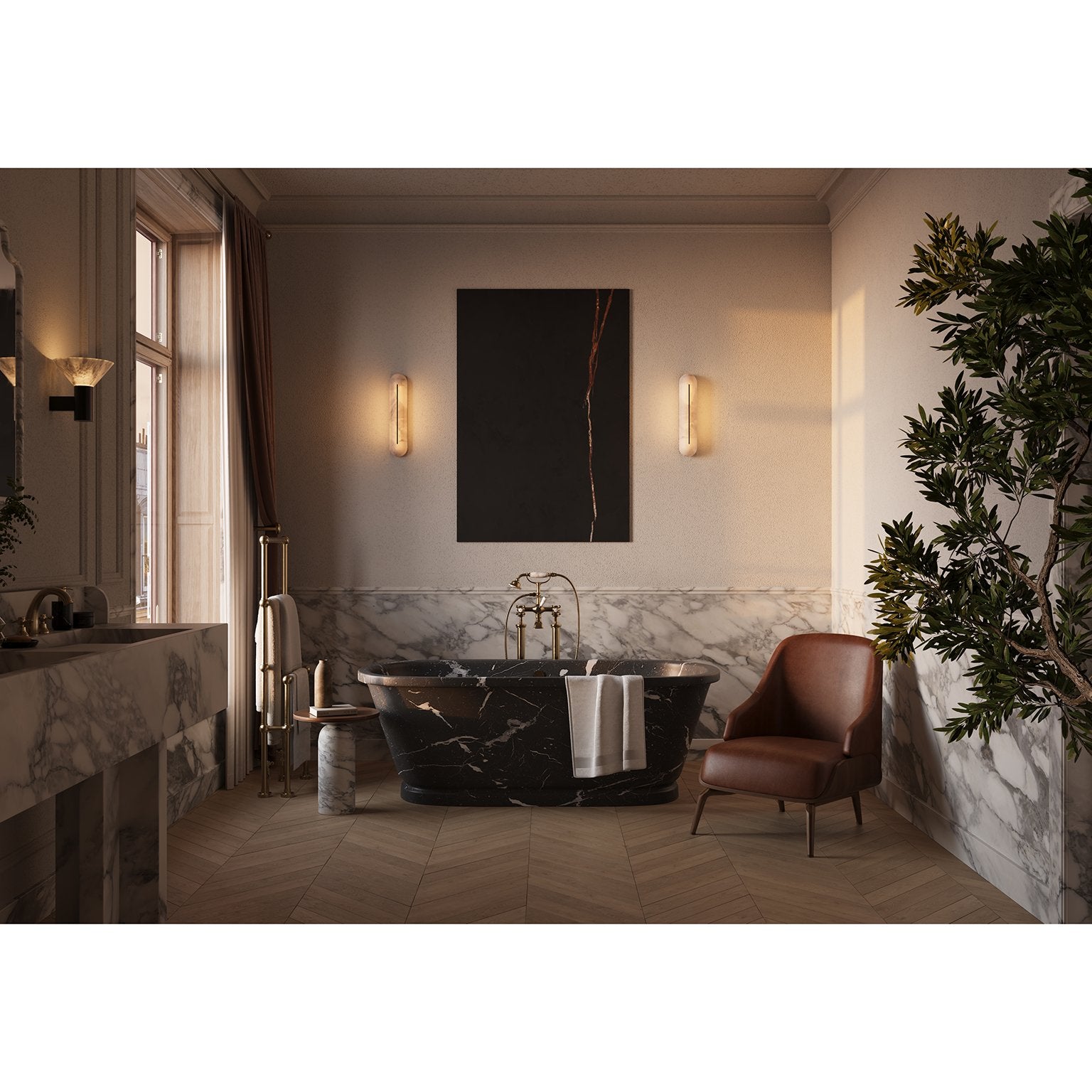 Armaryra Oblong Alabaster Wall Light - Letslighting