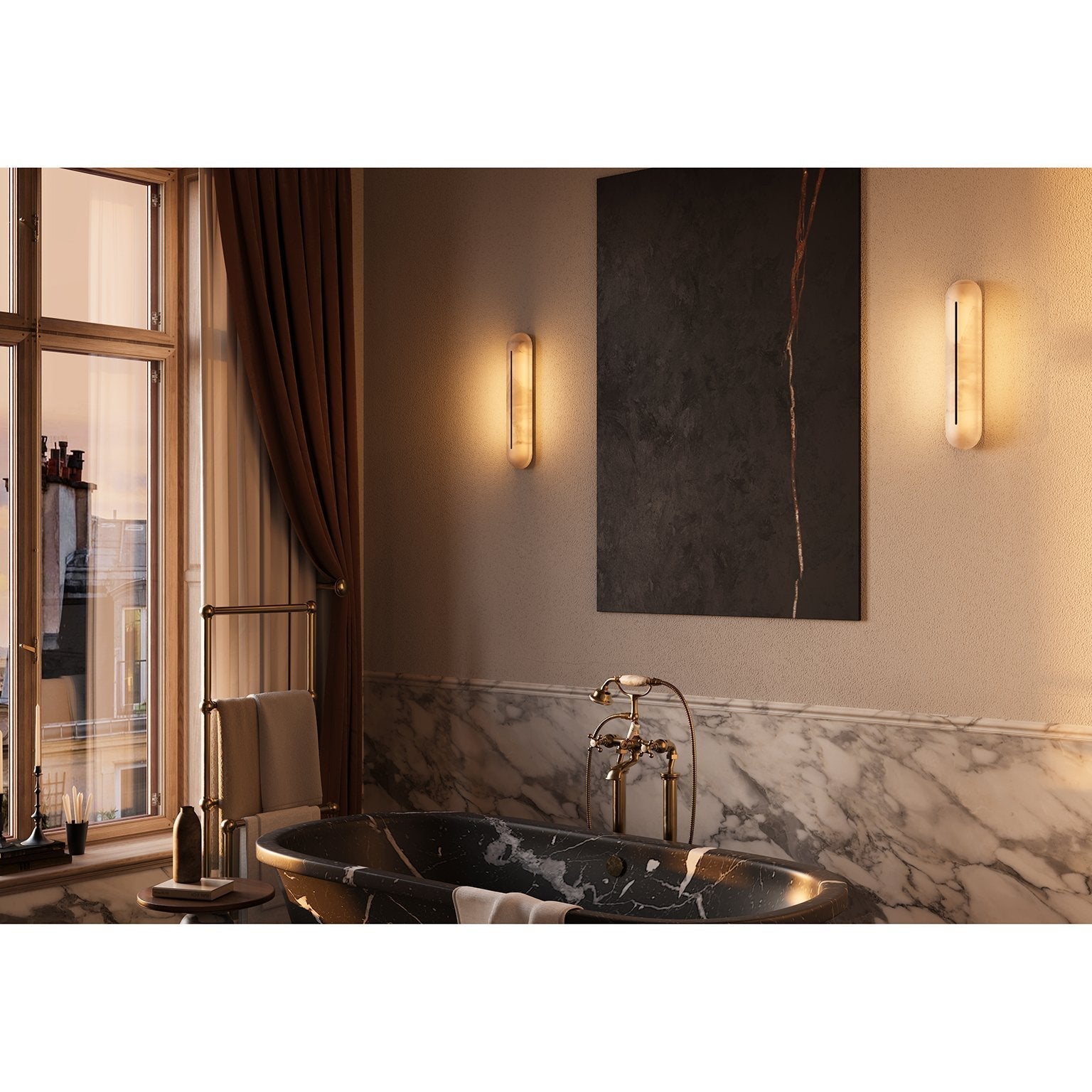 Armaryra Oblong Alabaster Wall Light - Letslighting